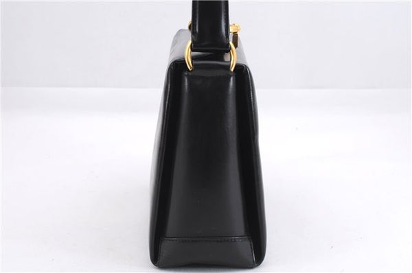 Authentic GUCCI Vintage Shoulder Hand Bag Purse Leather Black 8114D
