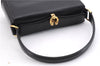 Authentic GUCCI Vintage Shoulder Hand Bag Purse Leather Black 8114D