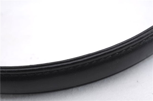 Authentic GUCCI Vintage Shoulder Hand Bag Purse Leather Black 8114D