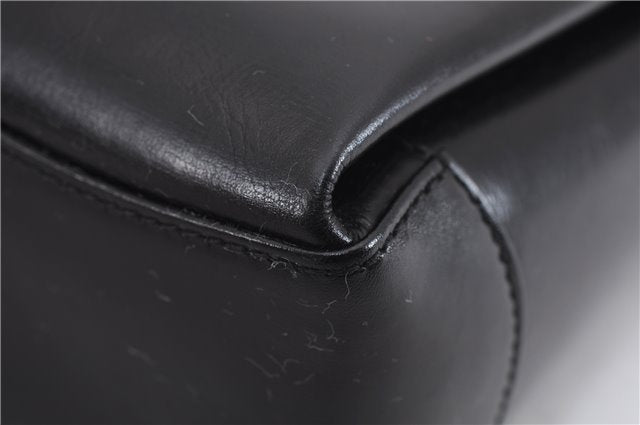 Authentic GUCCI Vintage Shoulder Hand Bag Purse Leather Black 8114D