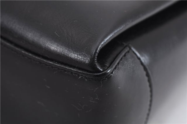 Authentic GUCCI Vintage Shoulder Hand Bag Purse Leather Black 8114D