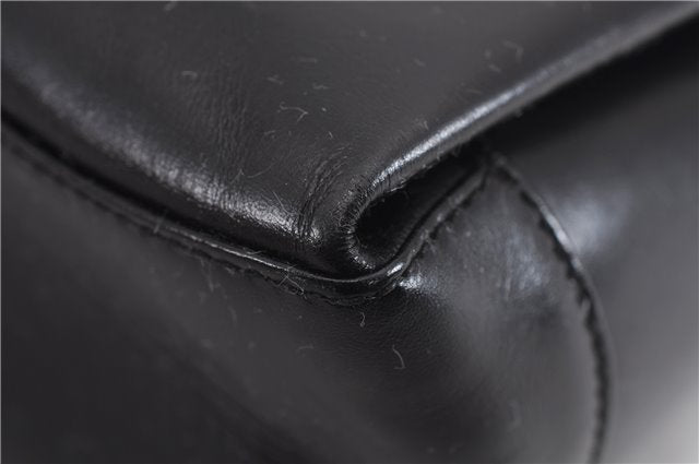 Authentic GUCCI Vintage Shoulder Hand Bag Purse Leather Black 8114D