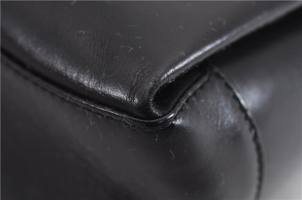 Authentic GUCCI Vintage Shoulder Hand Bag Purse Leather Black 8114D