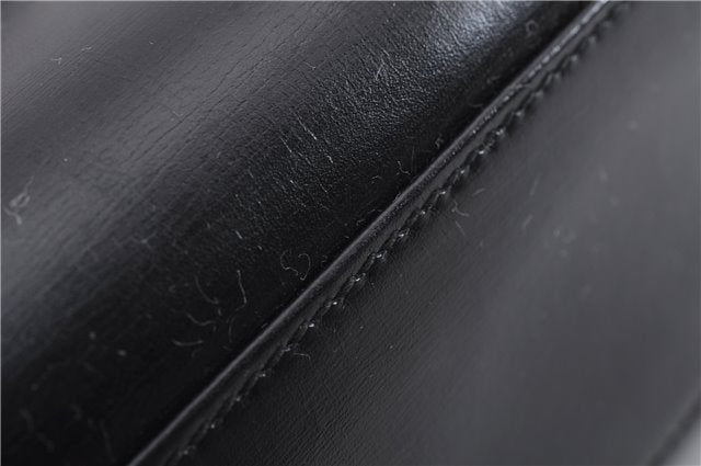 Authentic GUCCI Vintage Shoulder Hand Bag Purse Leather Black 8114D