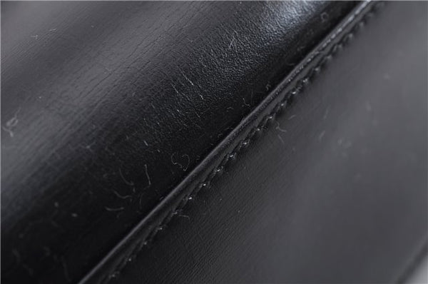 Authentic GUCCI Vintage Shoulder Hand Bag Purse Leather Black 8114D