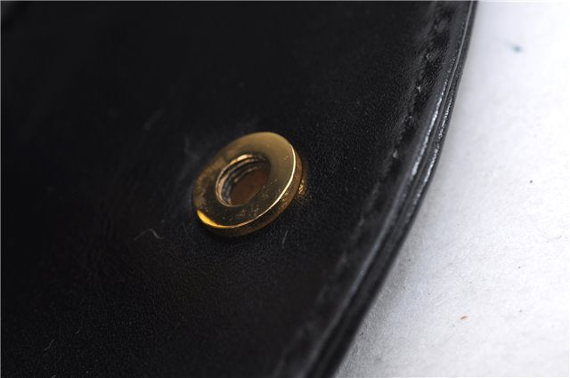 Authentic GUCCI Vintage Shoulder Hand Bag Purse Leather Black 8114D