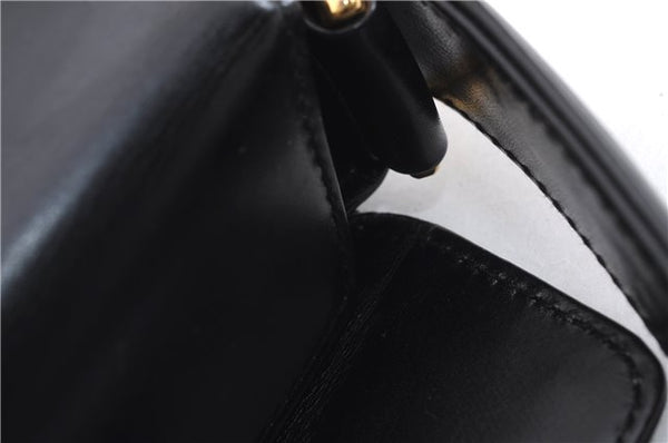 Authentic GUCCI Vintage Shoulder Hand Bag Purse Leather Black 8114D