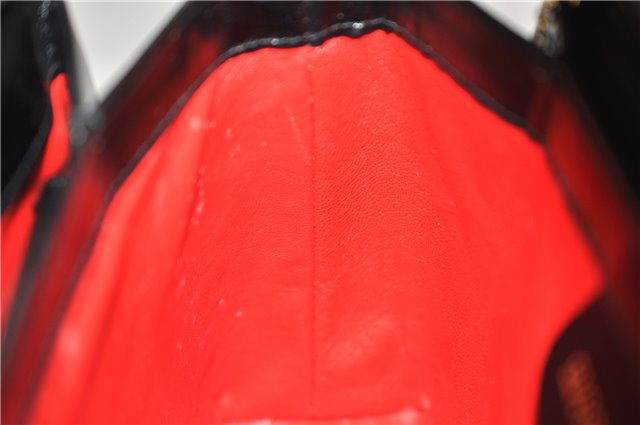 Authentic GUCCI Vintage Shoulder Hand Bag Purse Leather Black 8114D