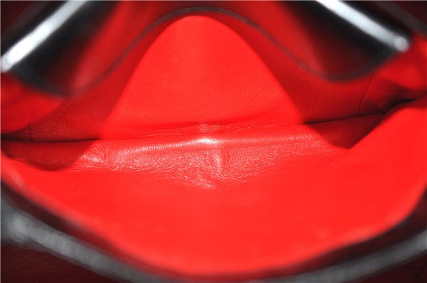 Authentic GUCCI Vintage Shoulder Hand Bag Purse Leather Black 8114D