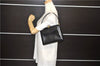 Authentic GUCCI Vintage Shoulder Hand Bag Purse Leather Black 8114D