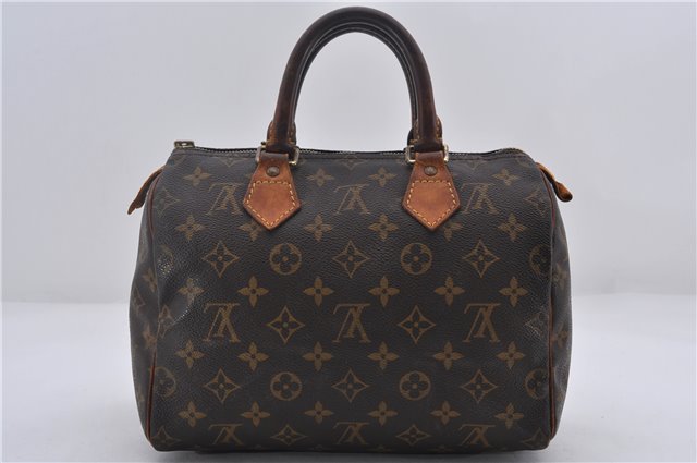 Authentic Louis Vuitton Monogram Speedy 25 Boston Hand Bag M41528 LV Junk 8115D