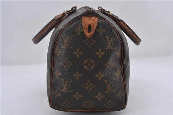 Authentic Louis Vuitton Monogram Speedy 25 Boston Hand Bag M41528 LV Junk 8115D