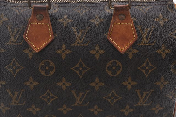 Authentic Louis Vuitton Monogram Speedy 25 Boston Hand Bag M41528 LV Junk 8115D