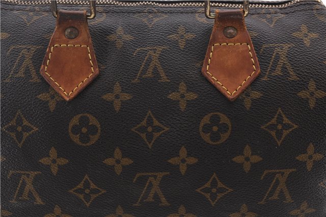 Authentic Louis Vuitton Monogram Speedy 25 Boston Hand Bag M41528 LV Junk 8115D