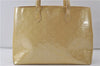 Authentic Louis Vuitton Vernis Wilshire MM Tote Hand Bag Ivory M91441 LV 8116D