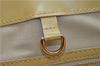 Authentic Louis Vuitton Vernis Wilshire MM Tote Hand Bag Ivory M91441 LV 8116D