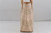 Authentic BURBERRY Check Shoulder Tote Bag Canvas Leather Beige 8117D