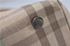 Authentic BURBERRY Check Shoulder Tote Bag Canvas Leather Beige 8117D