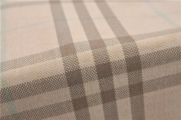 Authentic BURBERRY Check Shoulder Tote Bag Canvas Leather Beige 8117D