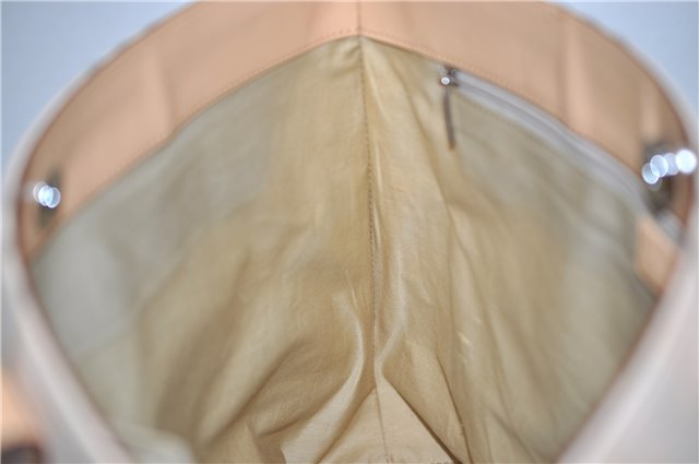 Authentic BURBERRY Check Shoulder Tote Bag Canvas Leather Beige 8117D