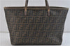 Authentic FENDI Zucca Shoulder Tote Bag PVC Brown 8118C