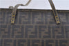 Authentic FENDI Zucca Shoulder Tote Bag PVC Brown 8119C
