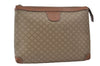Authentic CELINE Macadam Blason Pattern Clutch Hand Bag PVC Leather Beige 8120D