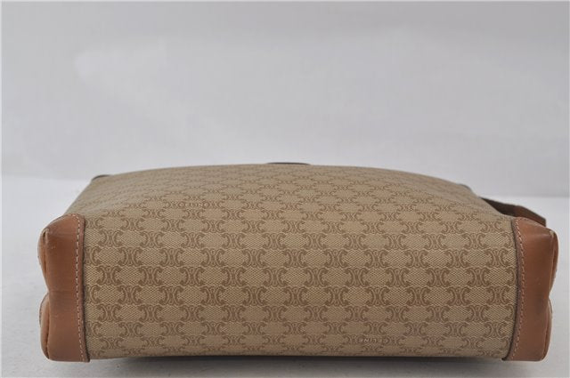 Authentic CELINE Macadam Blason Pattern Clutch Hand Bag PVC Leather Beige 8120D