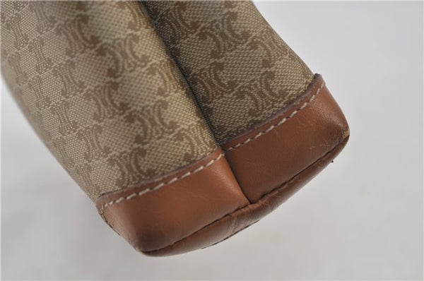 Authentic CELINE Macadam Blason Pattern Clutch Hand Bag PVC Leather Beige 8120D