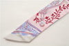 Authentic HERMES Twilly Scarf Silk "Etriers Remix" Gray Pink Box 8121E