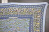 Authentic HERMES Pleats Scarf "CHASSE EN INDE" Silk Light Blue 8122F