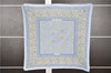 Authentic HERMES Pleats Scarf "CHASSE EN INDE" Silk Light Blue 8122F