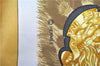 Authentic HERMES Carre 90 Scarf "CASQUES et PLUMETS" Silk Yellow 8126F