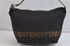 Authentic FENDI Nylon Leather Shoulder Cross Body Bag Purse Black 8128C