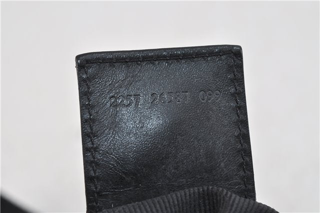 Authentic FENDI Nylon Leather Shoulder Cross Body Bag Purse Black 8128C