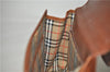 Authentic Burberrys Vintage Leather 2Way Shoulder Hand Bag Purse Brown 8128D