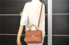 Authentic Burberrys Vintage Leather 2Way Shoulder Hand Bag Purse Brown 8128D