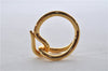 Authentic HERMES Scarf Ring Jumbo Circle Design Gold 8128E