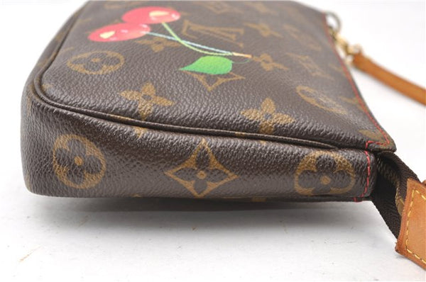 Auth Louis Vuitton Monogram Cherry Pochette Accessoires M95008 Hand Pouch 8130F