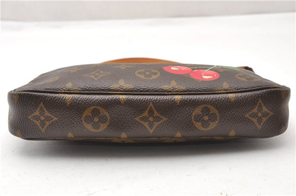 Auth Louis Vuitton Monogram Cherry Pochette Accessoires M95008 Hand Pouch 8130F