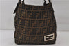 Authentic FENDI Zucca Shoulder Hand Bag Purse Nylon Leather Brown 8132D