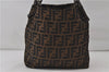 Authentic FENDI Zucca Shoulder Hand Bag Purse Nylon Leather Brown 8132D