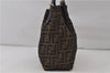 Authentic FENDI Zucca Shoulder Hand Bag Purse Nylon Leather Brown 8132D