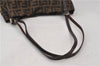 Authentic FENDI Zucca Shoulder Hand Bag Purse Nylon Leather Brown 8132D