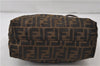 Authentic FENDI Zucca Shoulder Hand Bag Purse Nylon Leather Brown 8132D