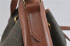 Authentic YVES SAINT LAURENT Shoulder Bag PVC Leather Brown Green 8134C