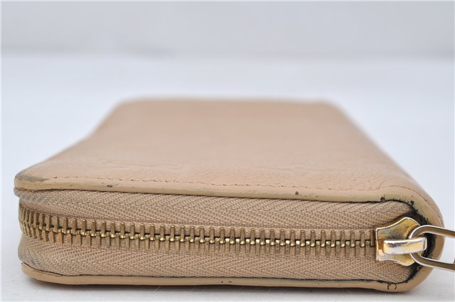 Authentic Louis Vuitton Empreinte Zippy Wallet Long Purse Beige M61866 LV 8134E