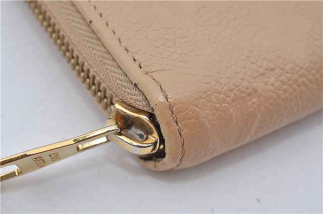 Authentic Louis Vuitton Empreinte Zippy Wallet Long Purse Beige M61866 LV 8134E