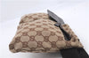 Authentic GUCCI Waist Body Bag Purse Canvas Leather 28566 Brown  8137C