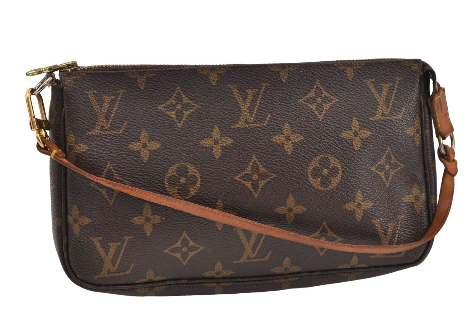 Authentic Louis Vuitton Monogram Pochette Accessoires Pouch M51980 LV 8137D